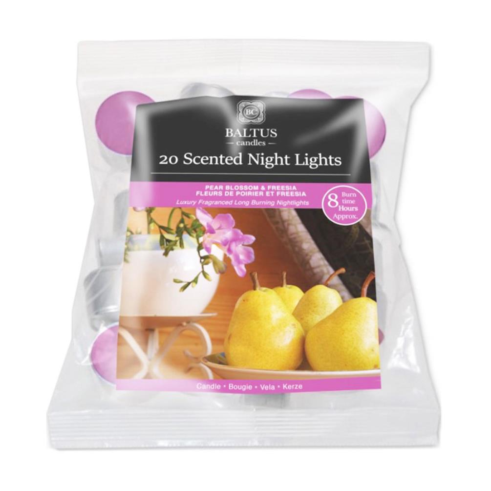 Baltus Pear Blossom & Freesia 8 Hour Long Burn Tealights (Pack of 20) £3.59